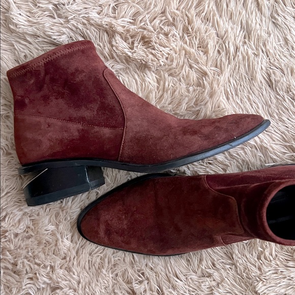 Alexander Wang Wine/Maroon Suede Ankle Boots EUC Size 40 (9.5US) - Picture 7 of 9